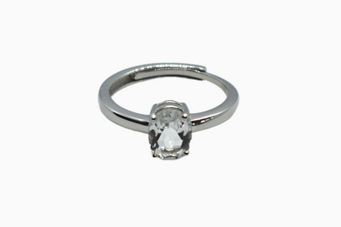 Divya दिव्या | Bergkristall | Ring | Silber | Rhodiniert